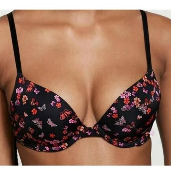 NWT Victorias Secret Sexy Tee Push-Up Bra Black Butterfly 38DD - Picture 8 of 8